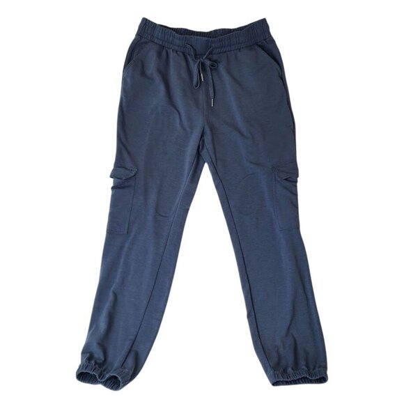 R. Sofia Pants - R. Sofia Womens Blue Drawstring Waist Tapered Cargo Jogger Pants Size M